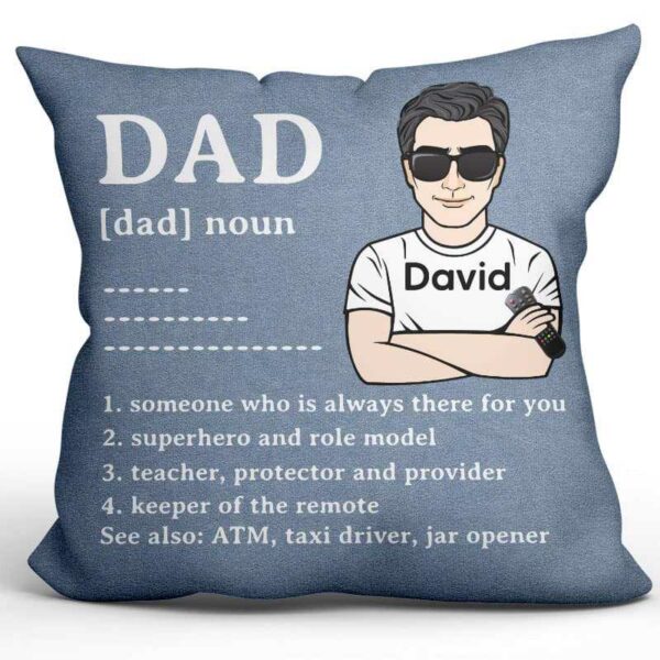 Pillow Dad Grandpa Definition Personalized Pillow (Insert Included)