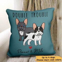 Pillow Dog French Bulldog Personalized Pillow (Insert Included) 18x18 / Linen