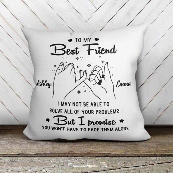 Pillow To My Bestie Pinky Promise Personalized Pillow (Insert Included)
