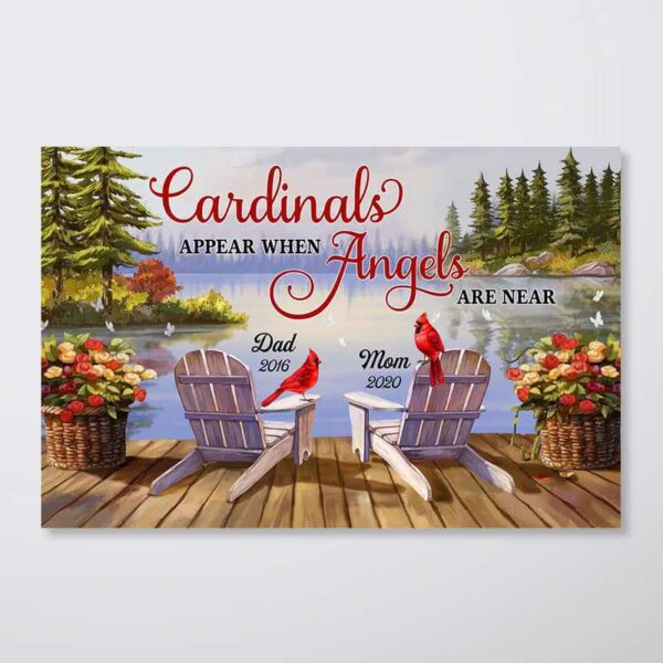 Poster Beautiful Cardinals Appear Angels Are Near Lake View Memorial Personalized Poster