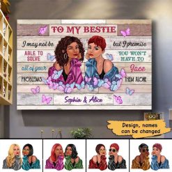 Poster Butterfly Fashion Besties Personalized Horizontal Poster 18x12