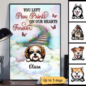 Poster Dog In Heaven Memorial Personalized Vertical Poster 12x18
