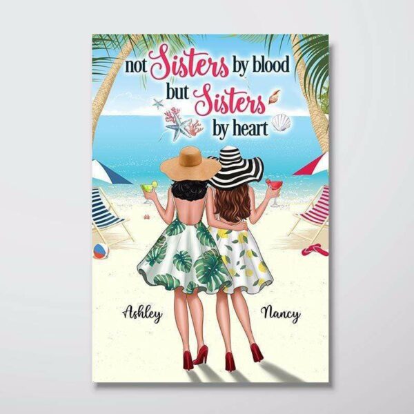 Poster Summer Pattern Dresses Besties Personalized Vertical Poster