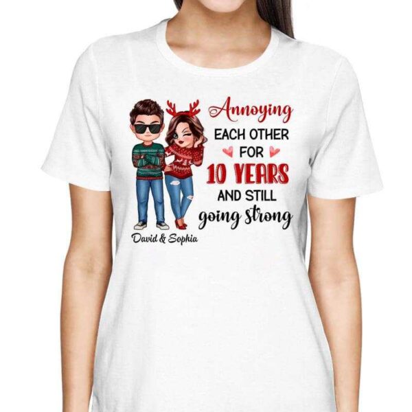 T-Shirt Chibi Couple Annoying Each Other Personalized Shirt