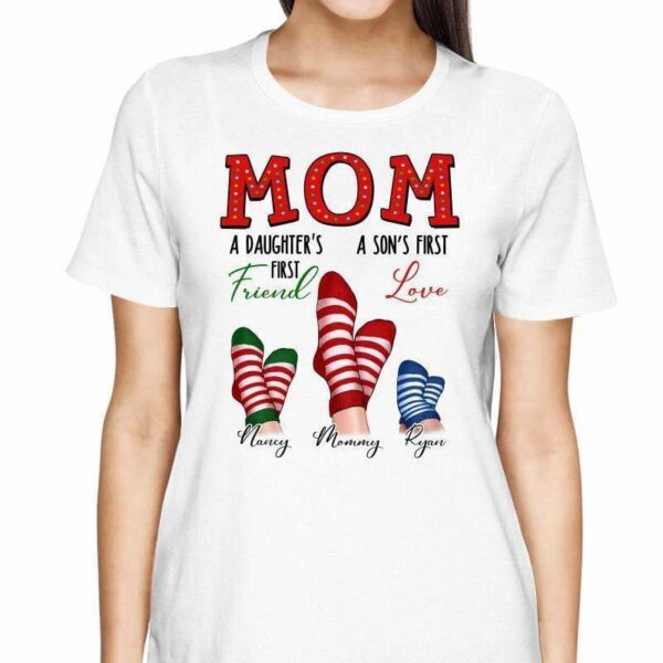 T-Shirt Christmas Mom Daughter Son Personalized Shirt