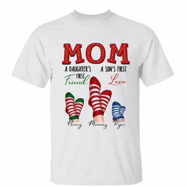 T-Shirt Christmas Mom Daughter Son Personalized Shirt Classic Tee / White Classic Tee / S