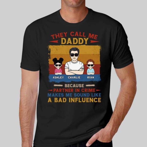 T-Shirt Daddy Daughter Son Partners In Crime Personalized Shirt