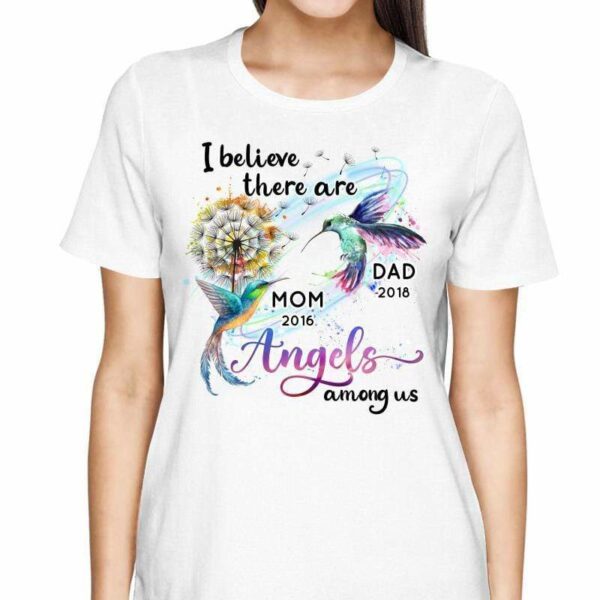 T-Shirt Dandelion Hummingbirds Angels Among Us Memorial Personalized Shirt