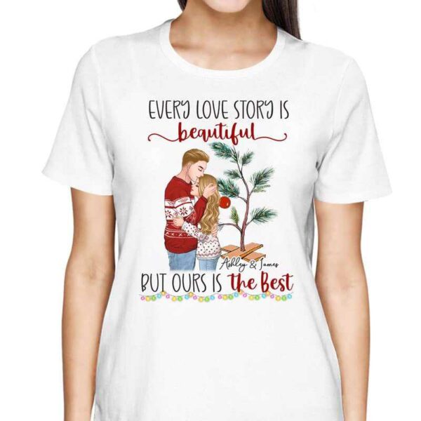 T-Shirt Every Love Story Is Beautiful Hugging Couple Personalized Shirt