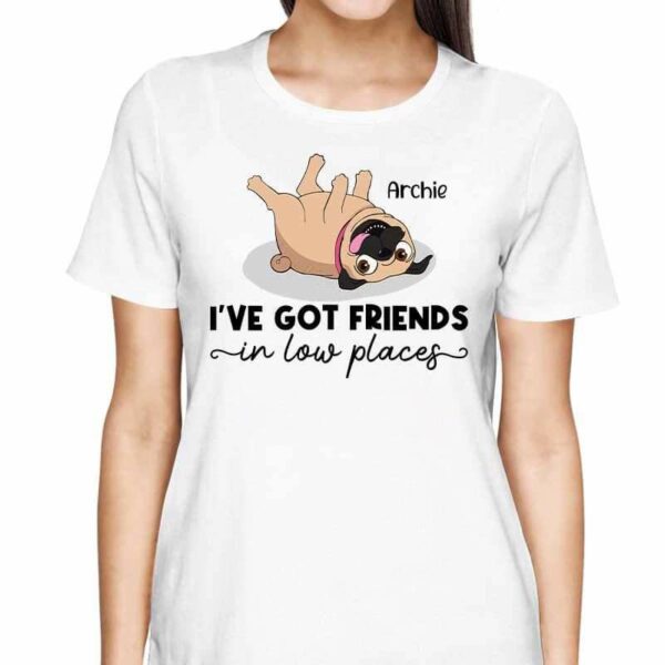 T-Shirt Got Friends In Low Places Pug Personalized Shirt