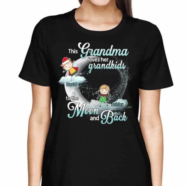 T-Shirt Grandma Loves Her Grandkids Personalized Shirt