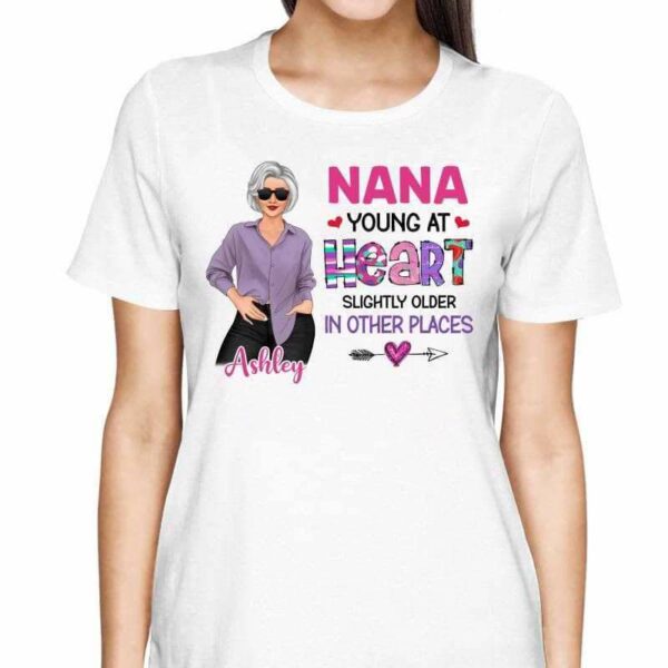 T-Shirt Grandma Young At Heart Personalized Shirt