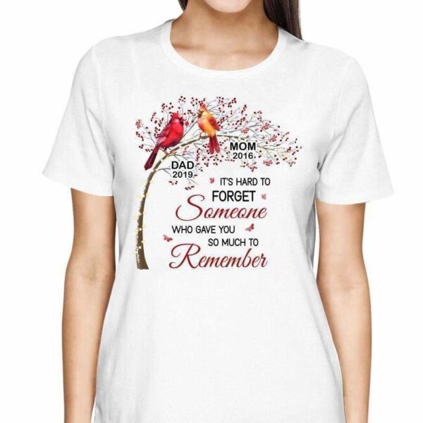 T-Shirt Hard To Forget Cardinals Berry Tree Memorial Personalized Shirt