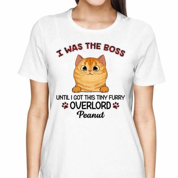 T-Shirt I Was The Boss Until I Got Cats Personalized Shirt