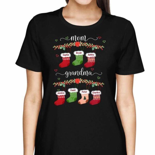 T-Shirt Mom Grandma Christmas Personalized Shirt