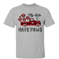 T-Shirt My Children Meow And Woof Dog Mom Personalized Shirt Classic Tee / Ash Classic Tee / S
