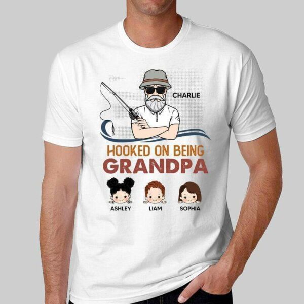 T-Shirt Old Man Fishing Grandpa Personalized Shirt