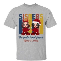 T-Shirt Retro Doll Sisters Personalized Shirt Classic Tee / Ash Classic Tee / S