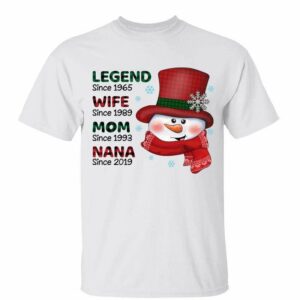 T-Shirt Snowman Legend Grandma Personalized Shirt Classic Tee / White Classic Tee / S