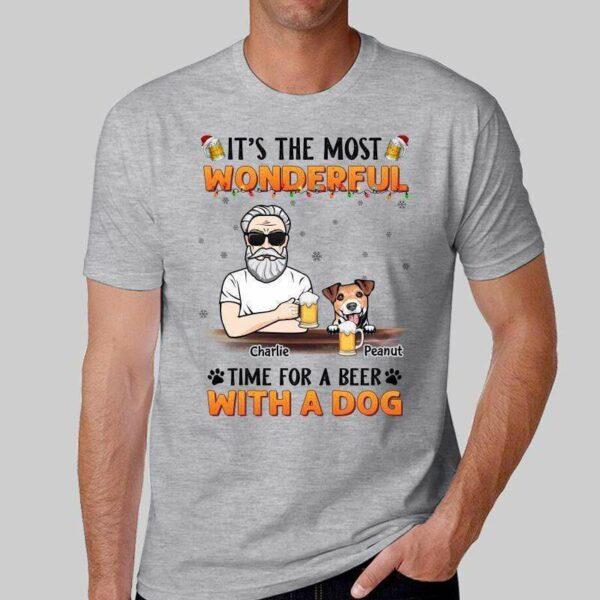 T-Shirt Wonderful Time For Beer And Dogs Personalized Shirt