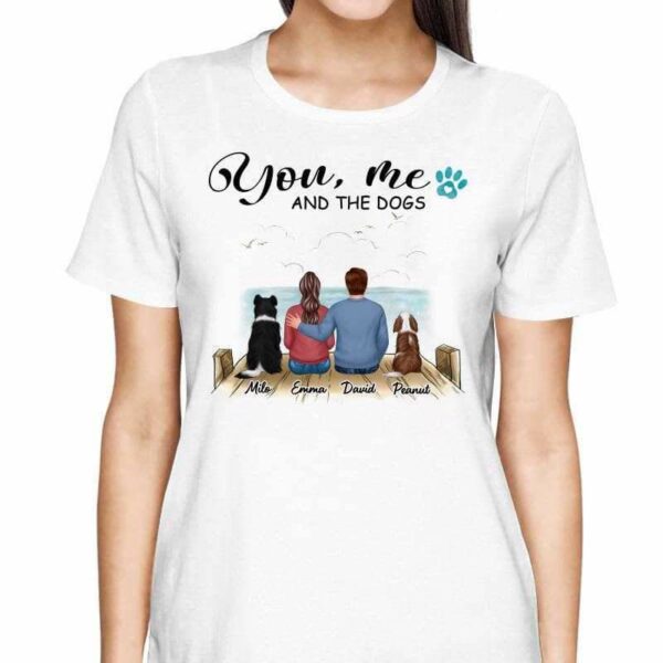 T-Shirt You Me And The Dogs Couple Personalized Shirt