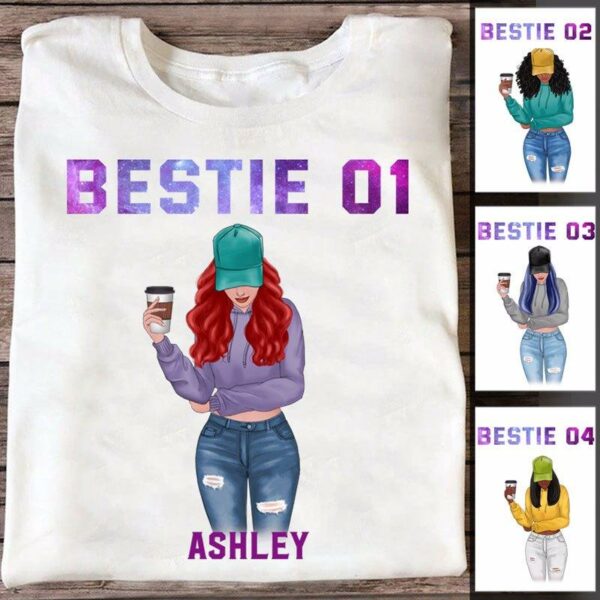 T-shirts Bestie Number Personalized Shirt (Sold Individually) Classic Tee / S / White