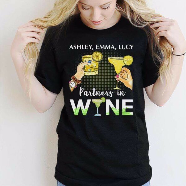 T-shirts Besties Partners In Wine Cheer Personalized Shirt
