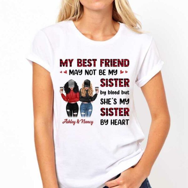 T-shirts Besties Red Plaid Modern Girls Personalized Shirt