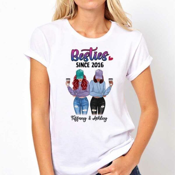 T-shirts Besties Since Modern Girl Personalized Shirt
