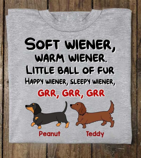 T-shirts Dachshund Soft Wiener Warm Wiener Personalized Shirt