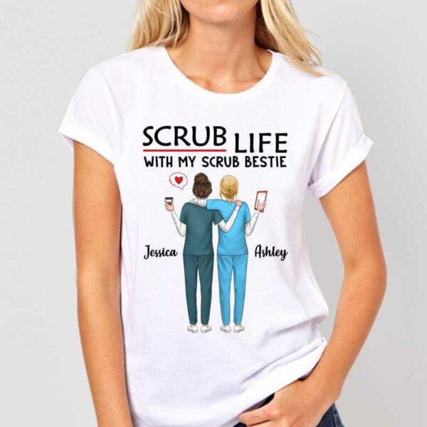T-shirts Scrub Besties Personalized Shirt