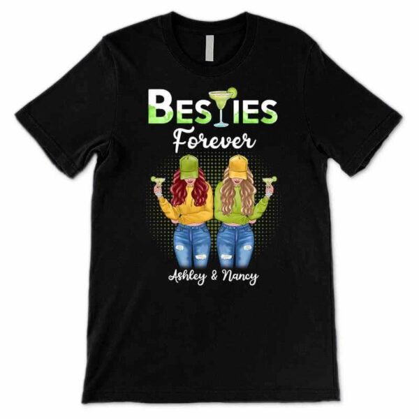 T-shirts Wine Modern Besties Personalized Shirt