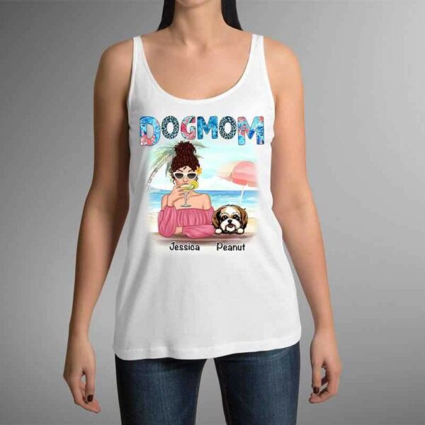 Tank top Dog Mom Summer Pattern Personalized Tank Top