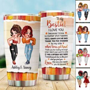 Tumbler Bestie You Are My Person Personalized Tumbler 20oz
