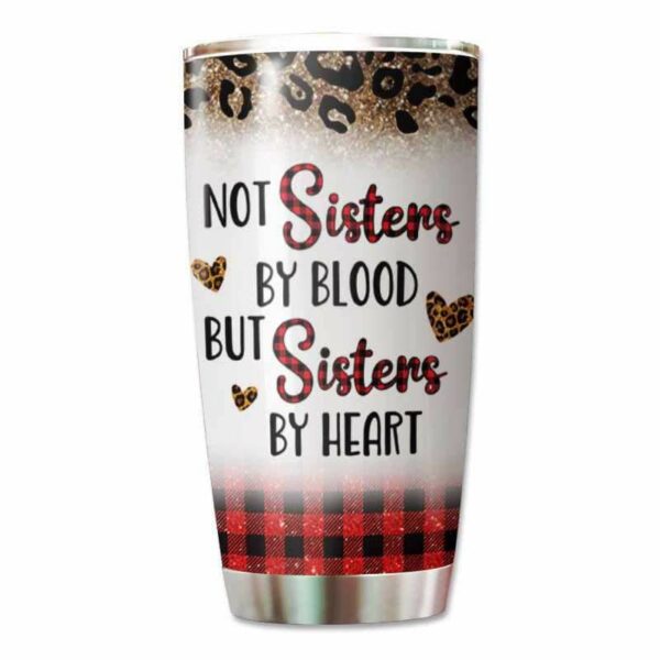 Tumbler Leopard And Checkered Besties Personalized Tumbler 20oz