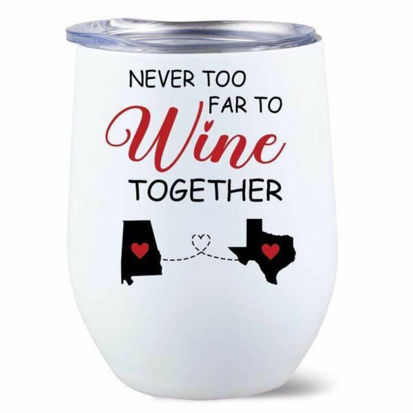 Tumbler Never Too Far To Wine Together Doll Personalized Wine Tumbler 12oz