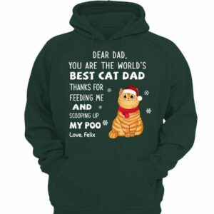 Hoodie & Sweatshirts Best Cat Dad Cat Mom Fluffy Cat Christmas Personalized Hoodie Sweatshirt Hoodie / Forest Hoodie / S