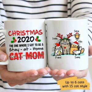 Mugs 2020 Stay At Home With My Cats Personalized Cat Mom Coffee Mug 11oz